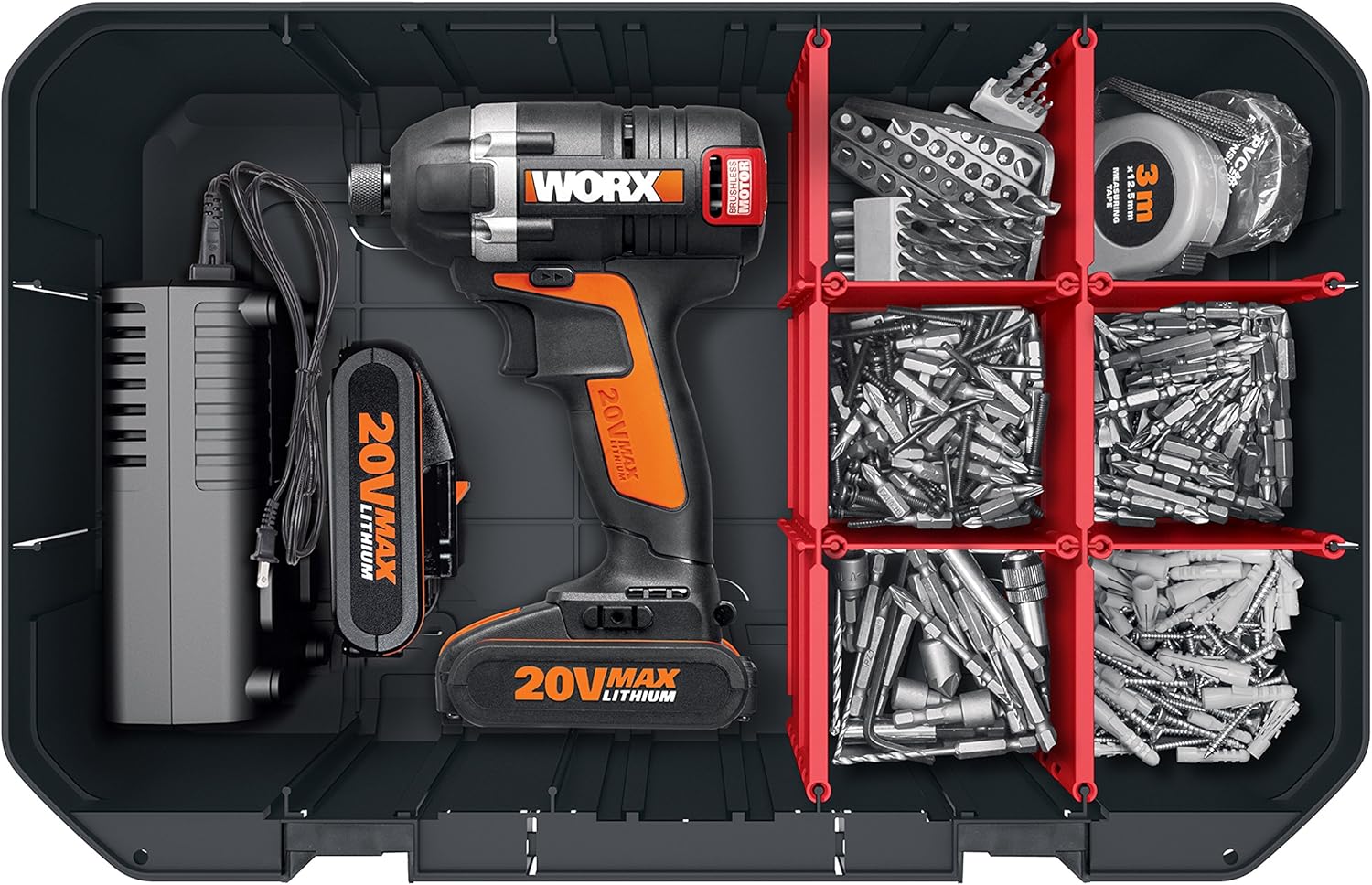 🔥 Angebote & Aktionen – WORX WA0071 Tool Box Made of Robust Plastic - For The Safe Storage Of All Tools & Accessories - Case Without Tools – Bild 3