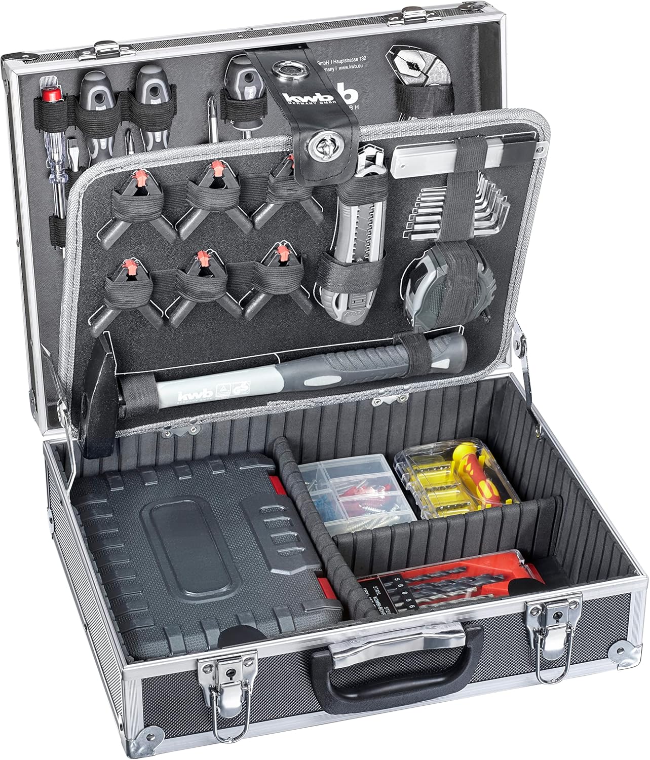 🔥 Angebote & Aktionen – kwb Tool box made of robust aluminium including 199 pieces high-quality tool set as a perfect basic equipment for the home, workshop or mobile use – Bild 2