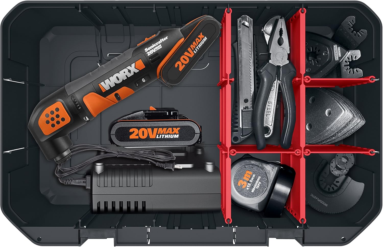🔥 Angebote & Aktionen – WORX WA0071 Tool Box Made of Robust Plastic - For The Safe Storage Of All Tools & Accessories - Case Without Tools – Bild 7