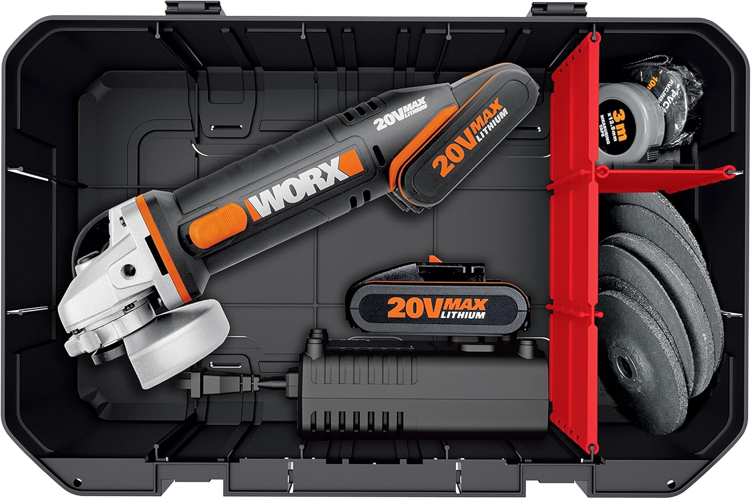🔥 Angebote & Aktionen – WORX WA0071 Tool Box Made of Robust Plastic - For The Safe Storage Of All Tools & Accessories - Case Without Tools – Bild 6