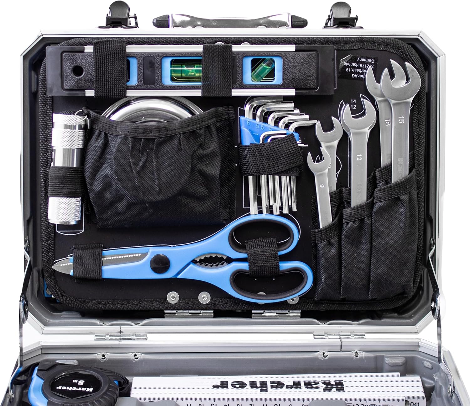 🔥 Angebote & Aktionen – Karcher Tool Box, 114 Piece Tool Set, I Tool Set Made of Chrome Vanadium & Carbon Steel with Hammer, Screwdriver, Socket Wrench, Bit Set and More Practical case for tools. – Bild 6