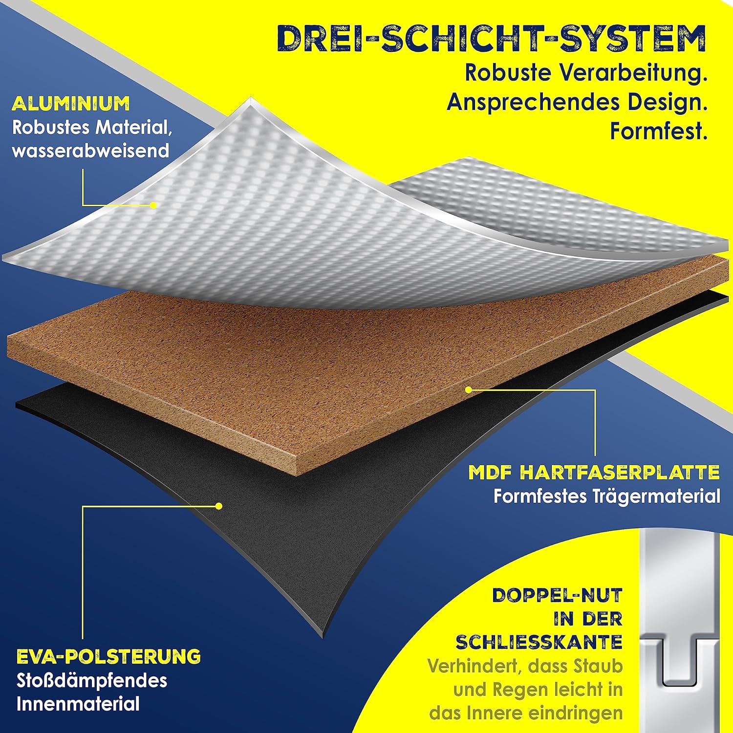 ⚡ Elektro & Technik – Masko® 3er-Set Aluminium-Transport-Aufbewahrungsboxen, Werkzeugkiste – Bild 8