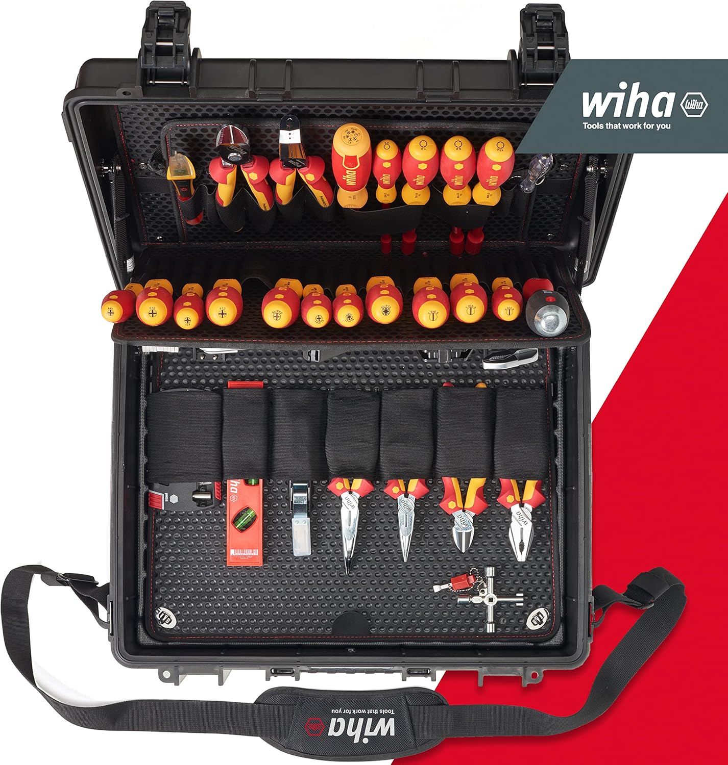⚡ Elektro & Technik – Wiha Werkzeugset Elektrikerkompetenz XL gemischt 80-teilig im Koffer (40523), 9300702 – Bild 4