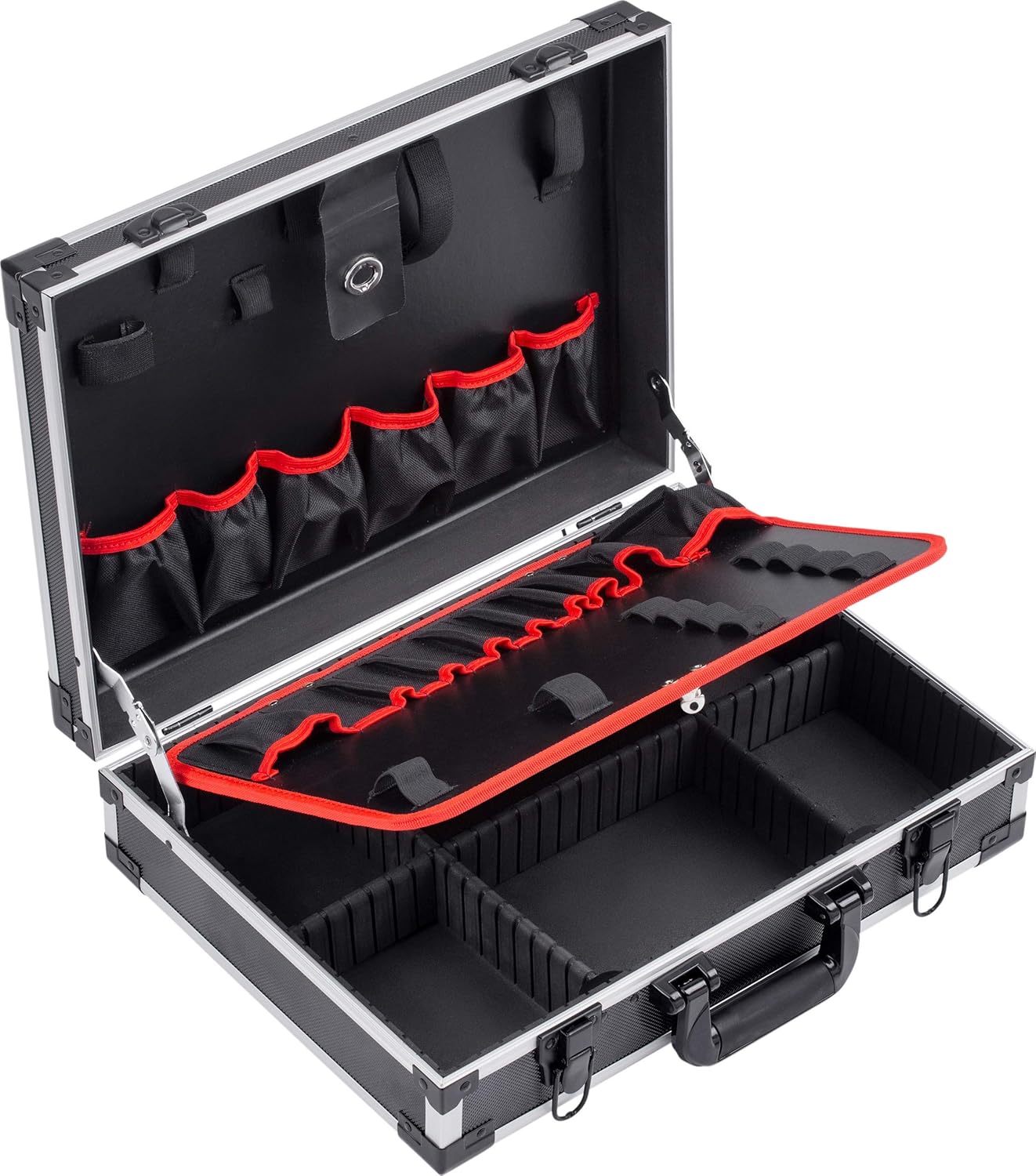 ⚡ Elektro & Technik – Meister, Empty Tool Box, Individual Compartments, With & Without Rubber Bands, Various Models, Organiser, Aluminium Case, Empty