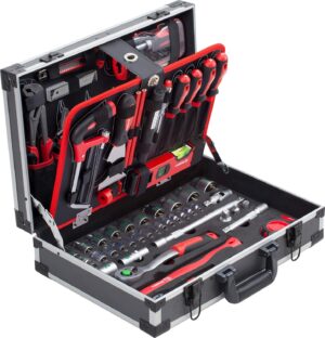 ⚒️ Bau & Montage – Meister 8971490 109-Piece Tool Box, Solid Aluminium Case, Tool Set for the Home, Garage & Workshop, Professional, Filled Tool Box / Tool Chest / Complete Toolbox with Tools