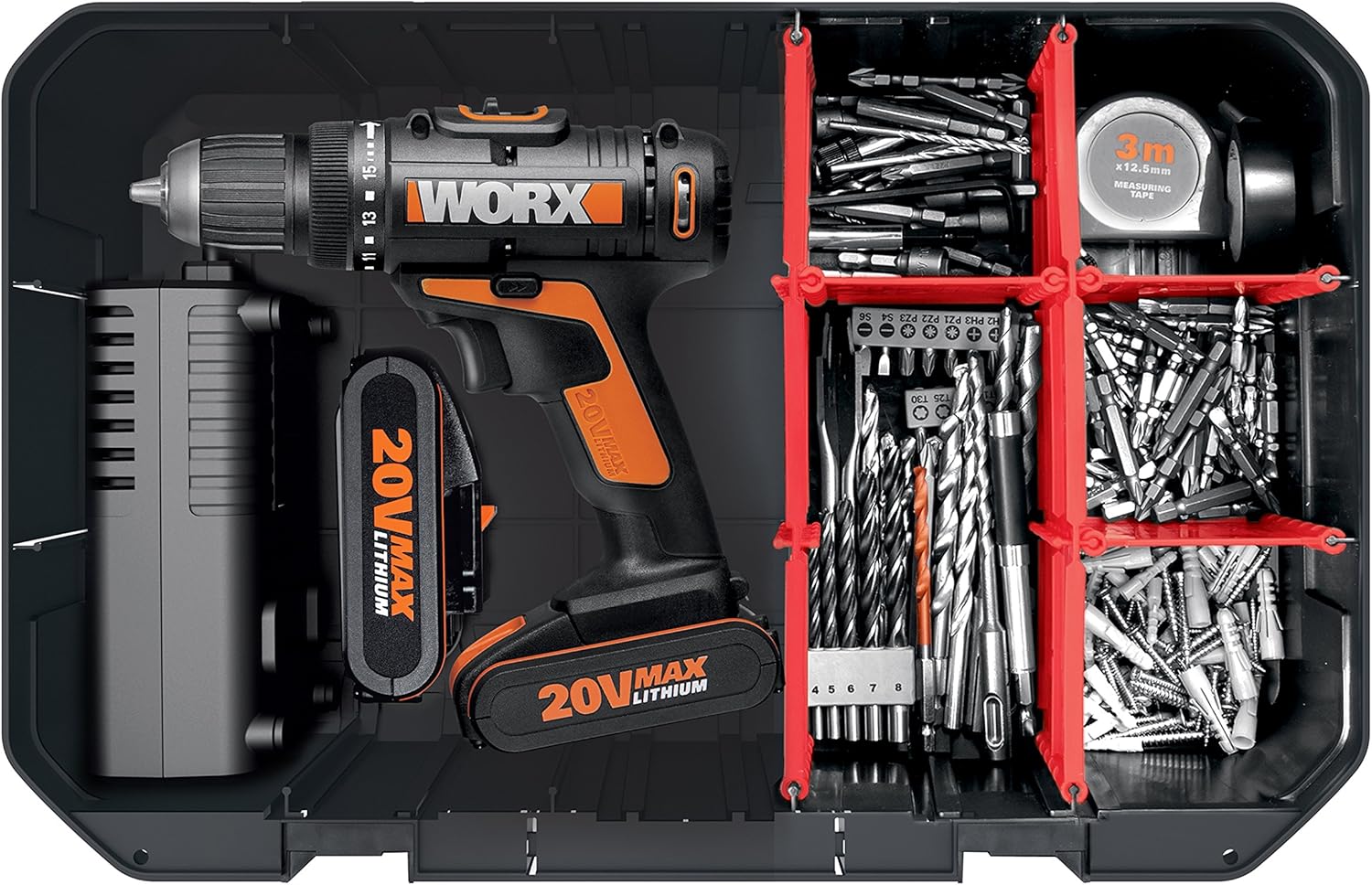 🔥 Angebote & Aktionen – WORX WA0071 Tool Box Made of Robust Plastic - For The Safe Storage Of All Tools & Accessories - Case Without Tools – Bild 2