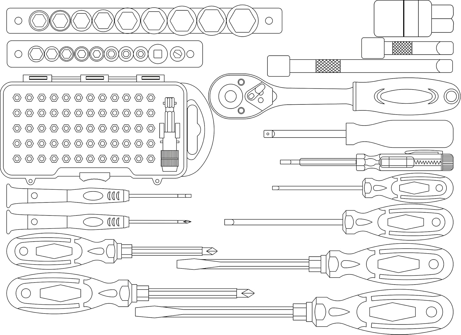 🔥 Angebote & Aktionen – Brüder Mannesmann 124 Pieces M29072 Tool Set in Aluminium Case – Bild 10
