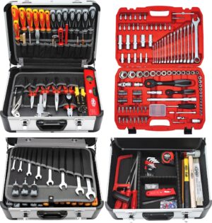 🔥 Angebote & Aktionen – FAMEX 419-43 Professional Aluminium Tool Box 191 / 275 Pieces with Extensive Tool Set and Socket Set 4-32 mm