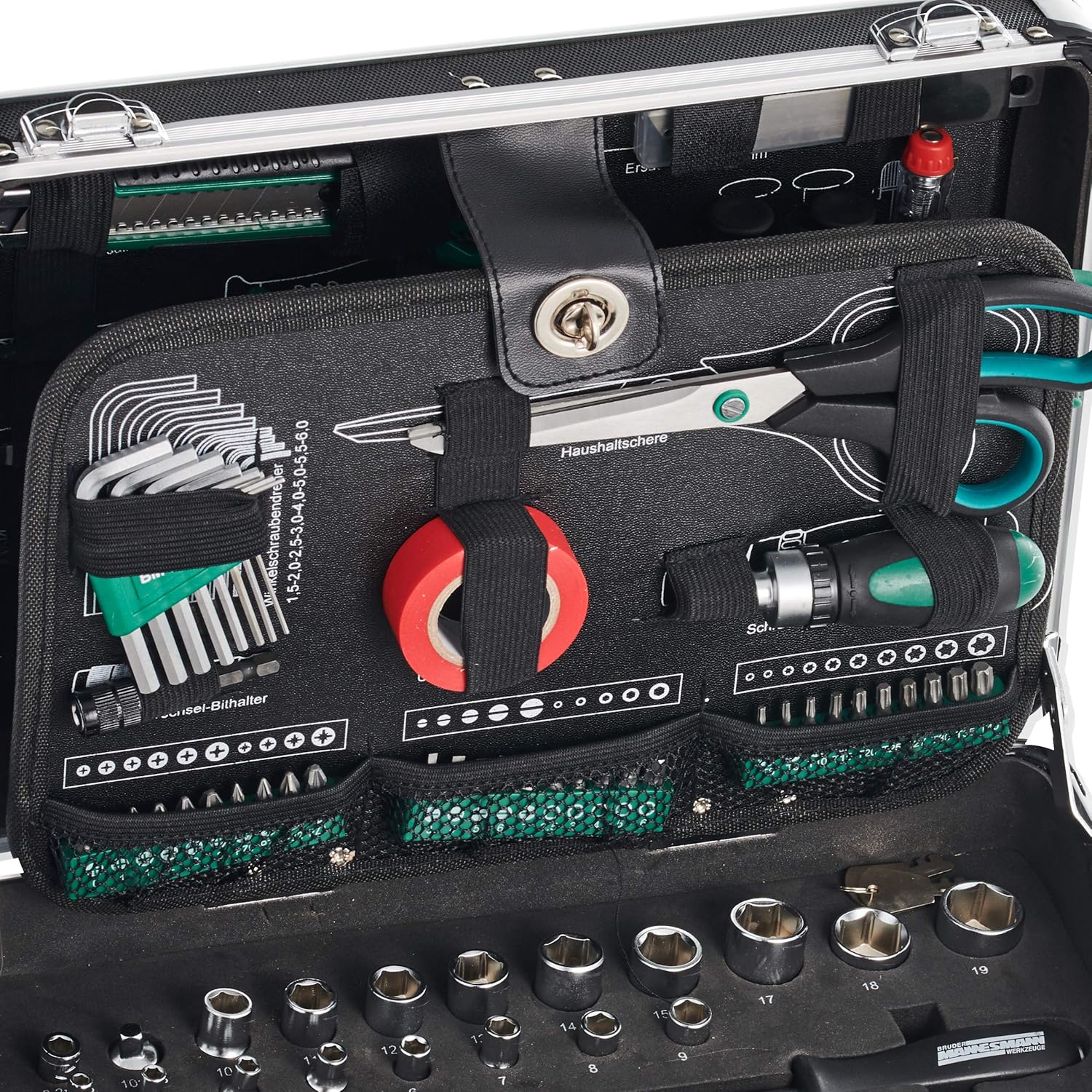 ⚒️ Bau & Montage – Brüder Mannesmann Werkzeuge Mannesmann 90-teiliger Werkzeugkoffer, M29067 – Bild 9