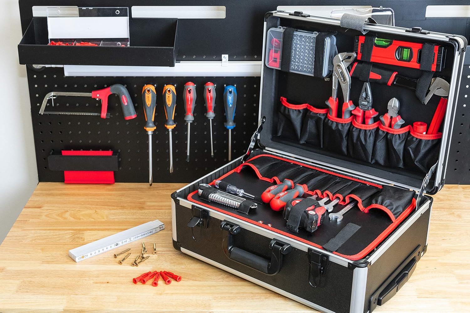 ⚡ Elektro & Technik – Meister, Empty Tool Box, Individual Compartments, With & Without Rubber Bands, Various Models, Organiser, Aluminium Case, Empty – Bild 6