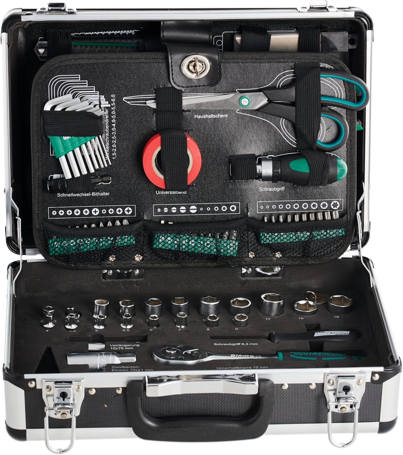 ⚒️ Bau & Montage – Brüder Mannesmann Werkzeuge Mannesmann 90-teiliger Werkzeugkoffer, M29067 – Bild 12