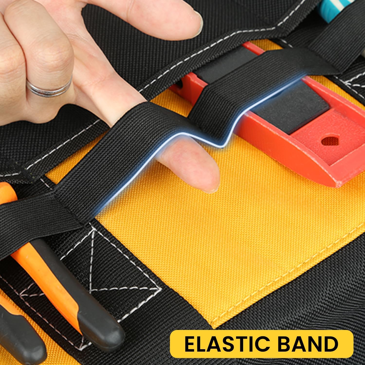 🔥 Angebote & Aktionen – Tool Bag, 16 Inch Tool Organisers, 600 Denier Large Tool Bag for DIY & Equipment Storage, Yellow and Black (40 cm/16 Inches) – Bild 3