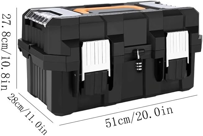⚡ Elektro & Technik – Werkzeugkasten, Edelstahl-Hardware-Werkzeugkasten, tragbare Outdoor-Notfallbox, Klempner und Elektriker, verdickte Reparaturbox, Aufbewahrungsbox für Haushaltsteile, Schnellverschluss und O – Bild 2