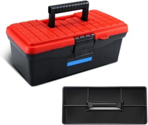 ⚡ Elektro & Technik – Doppelschichtiger Hardware-Werkzeugkoffer mit verstärkter PP-ABS-Konstruktion für organisierte Aufbewahrung, multifunktional für Elektriker und Wartung (F)