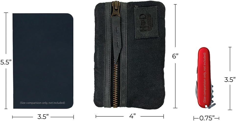 ⚒️ Bau & Montage – Hide & Drink, Multi-Tool-Taschentasche, kompakte Mehrzweck-EDC-Reißverschlusstasche, Mini-Camping-Werkzeugkoffer, gewachstes Canvas, Messerholster, handgefertigter schlanker Organizer – Bild 7