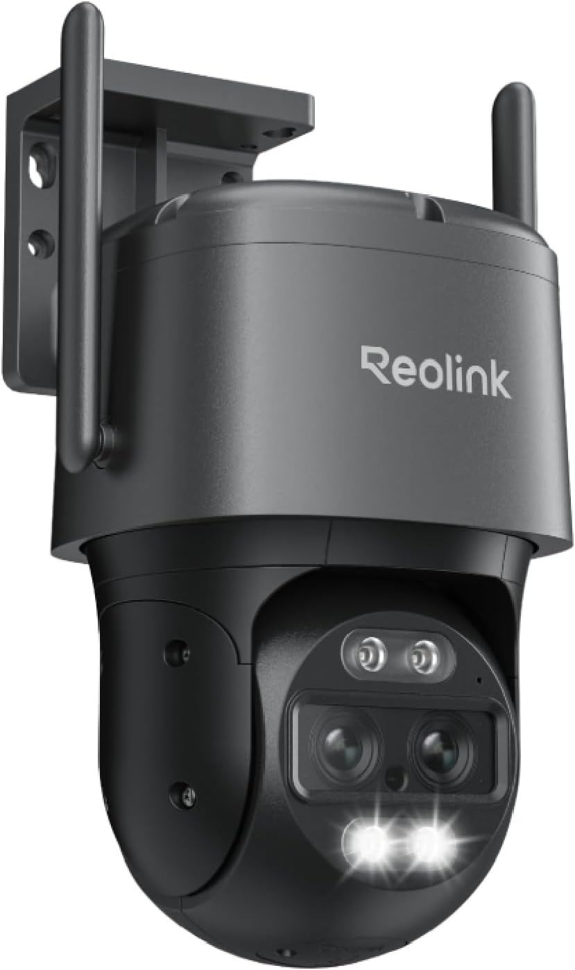 ⚡ Elektro & Technik – Reolink 4K 8MP Wi-Fi 6 PTZ Überwachungskamera für den Außenbereich WiFi mit Auto-Tracking-Zoom, Dual-Objektiv, Dual-Ansicht, WiFi-Kamera für den Außenbereich mit intelligenter Erkennung, Farbnachtsicht, Außenkamera, TrackMix WiFi