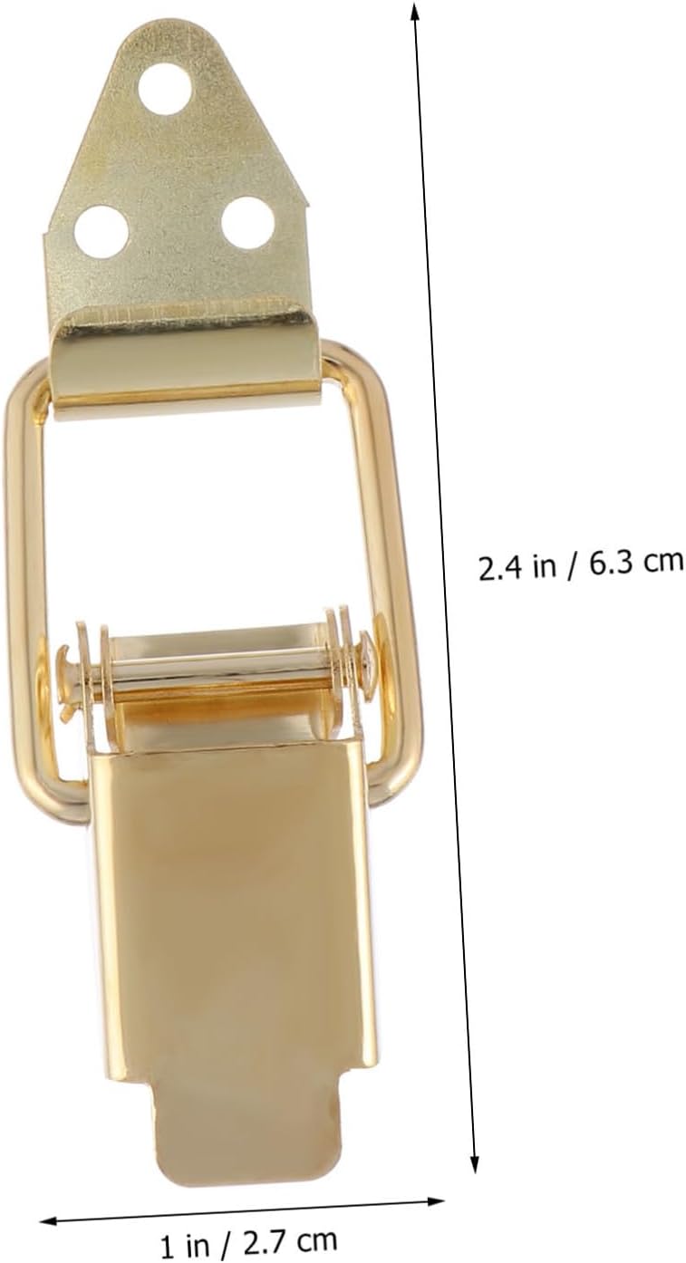 ⚒️ Bau & Montage – Gatuida 12 Stück Teiliges Vintage Eisen Toggle Verschluss Federbelastet Robust für Werkzeugkoffer Kistenboxen Ersatz Haspe Schloss Einfach Montage Gelb – Bild 4