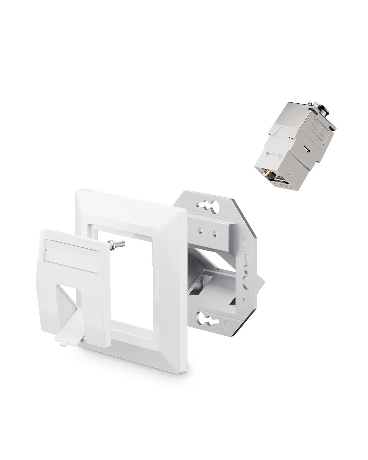 ⚡ Elektro & Technik – VCELINK 1x Keystone Netzwerkdose Unterputz CAT8 1 Weg LAN Buchse Keystone RJ45 Modul STP Vollgeschirmte RJ45 Ethernet Datendose DSL Patchkabel Verlegekabel