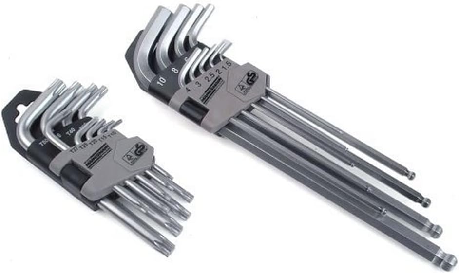 🚗 KFZ & Werkstatt – Mannesmann M18170 18-Piece Set of Hexagonal/TX/Ball Button Spanners