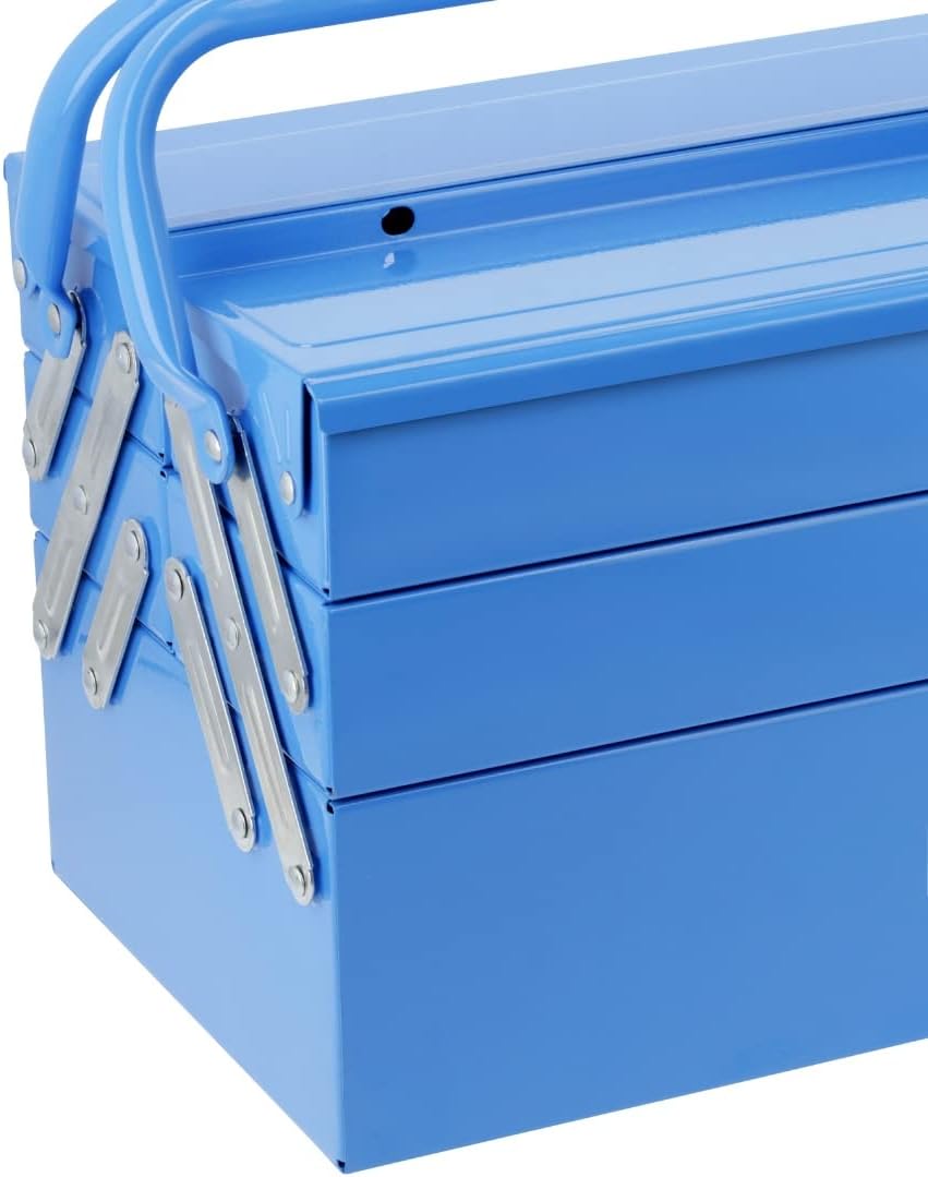 🔥 Angebote & Aktionen – Högert Technik Metal Tool Box for Tools and Small Parts - Tool Box/Tool Box - 45 cm x 20.5 cm x 20 cm - Box with Fully Accessible Compartments - Sturdy Case – Bild 5