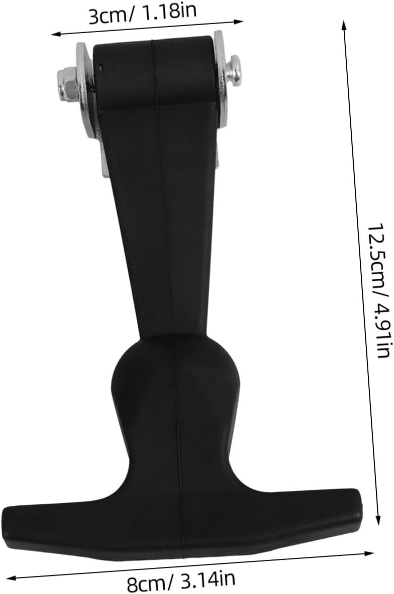 ⚒️ Bau & Montage – 2er-Pack flexible, verstellbare Spannschloss-Überfalle für Werkzeugkasten, Bootsluke mit schwarzem Gummiriegel, vielseitig, einfache Montage, langlebig – Bild 2