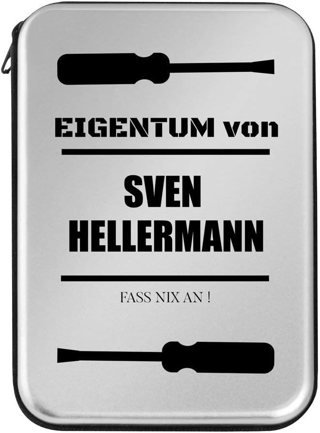 🔥 Angebote & Aktionen – Maverton Tool Set with Print – Tool Box Toolbox Tool Box – Personalised – Size: 16 x 11 x 4 cm – Birthday Gift for Men – Christmas Gifts – Property – Bild 6