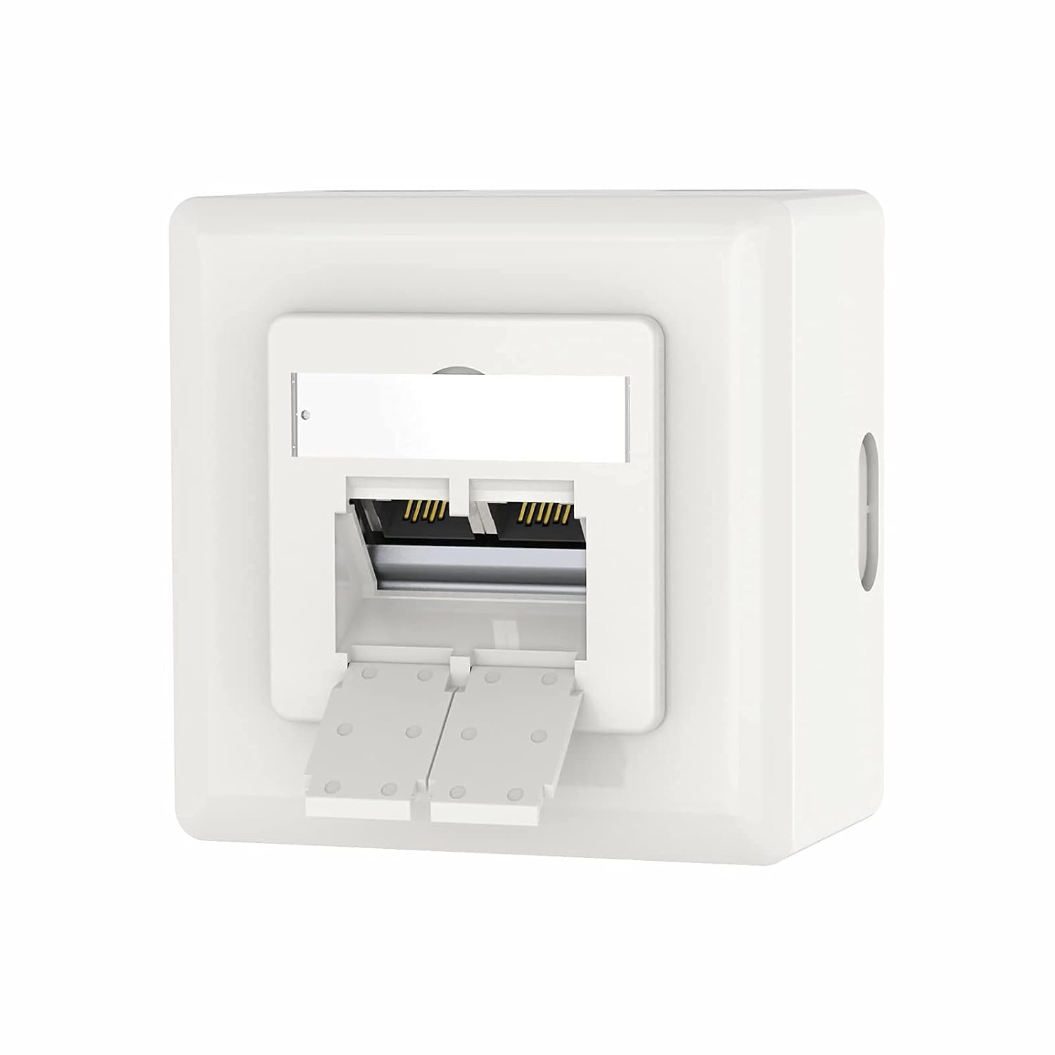 ⚡ Elektro & Technik – VCELINK Universelle Netzwerkdose Cat6A, 2 x RJ45-Port LAN-Buchse, Datendose Aufputz oder Unterputz - geschirmt, 10-Gigabit-Ethernet-Netzwerk RJ45-Buchse, POE, CAT7 CAT6 CAT5, Weiß