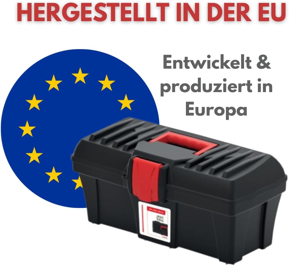🔥 Angebote & Aktionen – Empty Tool Box - 40.0 x 20.0 x 18.6 cm Robust Tool Box/Workshop Box - Waterproof & Dustproof - Empty Plastic Toolbox - Made in the EU – Bild 4