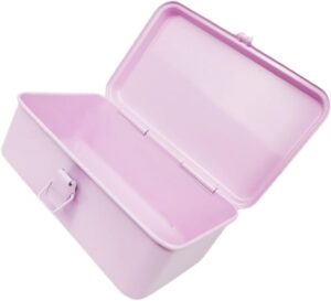 🚗 KFZ & Werkstatt – LIFKOME Tool Box Metal Storage Box Car Tool Box Portable Robust with Lock High Load Capacity for Household and Workshop Pink