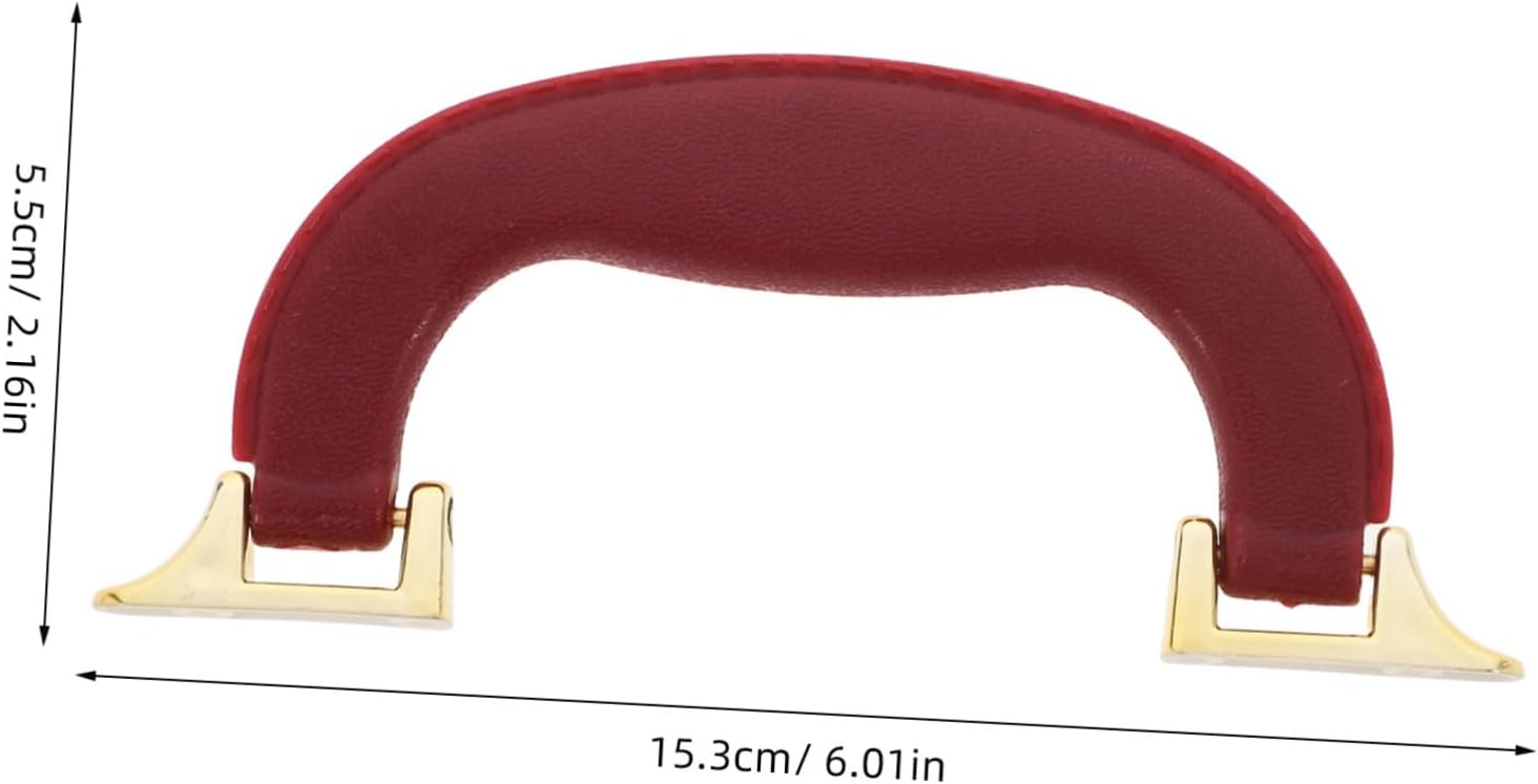 ⚒️ Bau & Montage – NUOBESTY 2 Stück rote Gepäckgriffe aus PU-Leder für Koffer, Ledergriffe für Schubladen, Ersatzteile, ergonomischer Griff – Bild 2