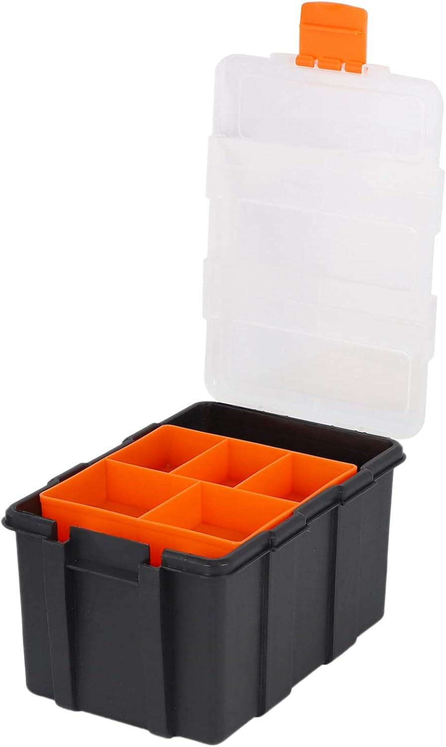 ⚒️ Bau & Montage – F-156D Tragbarer Werkzeugkoffer, moderner Kunststoff-Werkzeugkasten, Schwarz & Ge, kompakte Aufbewahrungslösung, 21,6 x 15,5 x 11,4 cm, ideal für Heimwerker und Handwerk, 2 Stück – Bild 6