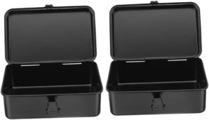 🚗 KFZ & Werkstatt – Portable Tool Box Made of Thick Iron, Small Metal Box with Secure Closure, Compact Storage Box for DIY and Car Mechanics