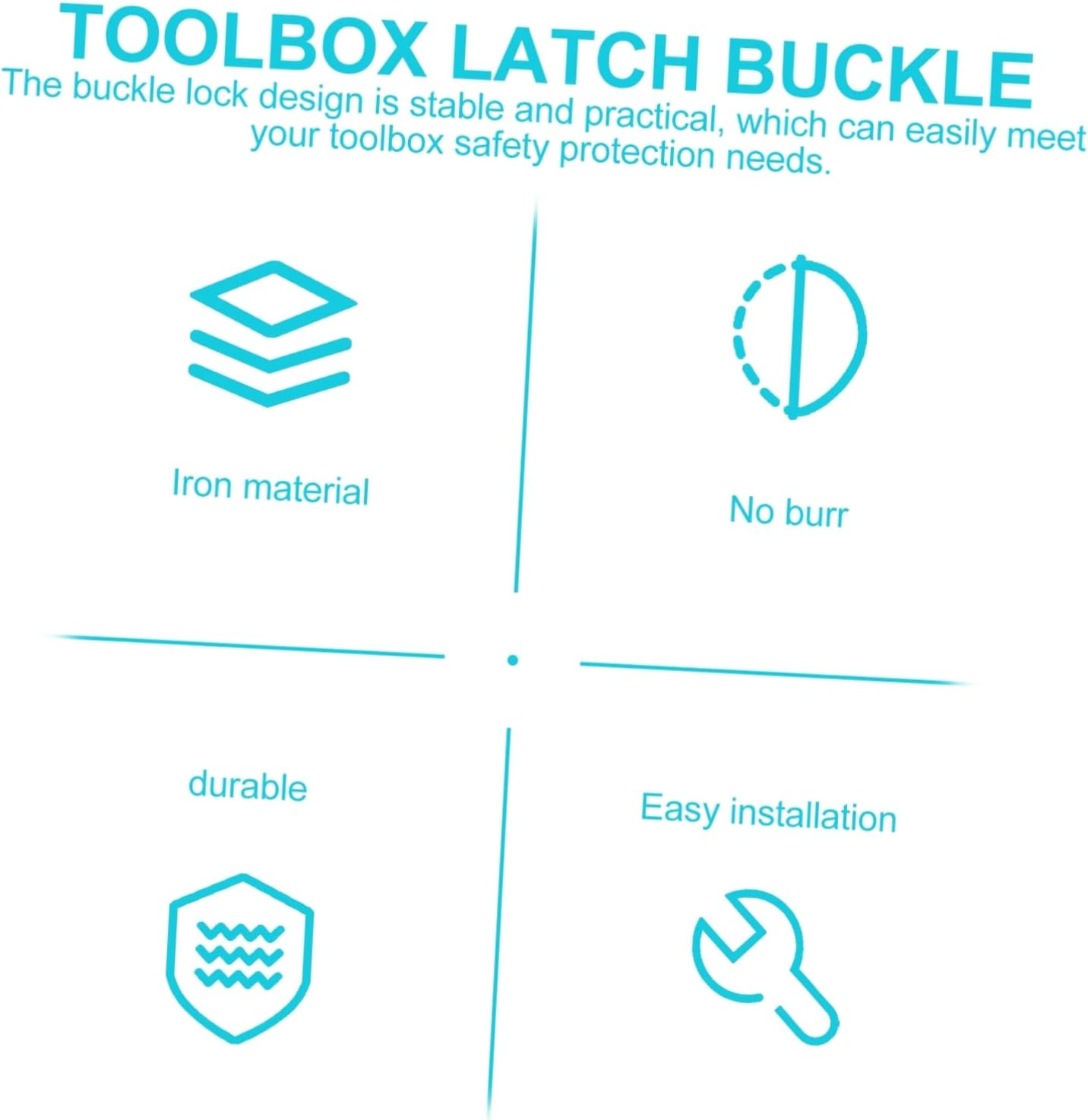 ⚒️ Bau & Montage – Mikikit-Box mit 4 Sätzen Schnalle, Schnalle mit Schlüsselschloss, intelligentes Türschloss, Paediprotect-Sicherheits-Werkzeugkastenschloss, Schnalle mit Schlüsselschloss für Werkzeugkasten – Bild 6