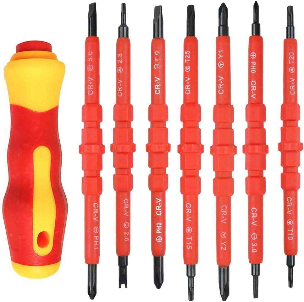 ⚡ Elektro & Technik – Schraubendreher, isoliertes Elektriker-Schraubendreher-Set, Schraubendreher-Set mit Griff, Schraubendreher-Sets mit magnetischen Schlitzen, Elektriker-Reparaturwerkzeug-Set