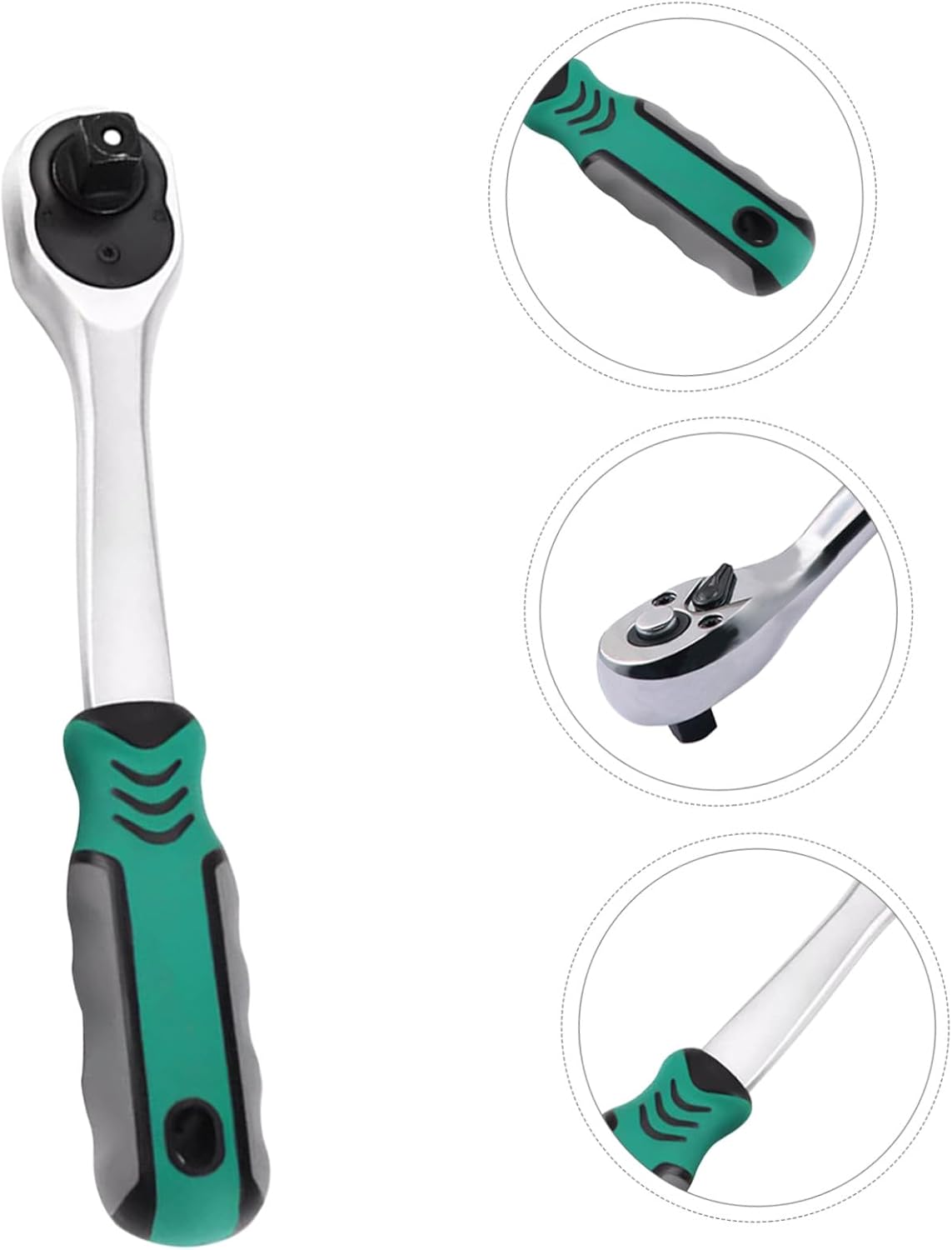 🚗 KFZ & Werkstatt – Gadpiparty Ratchet Wrench Teeth Quick Change Reversible Ratchet Vanadium Steel Car Repair Tool Extended Handle Labor Saving – Bild 7