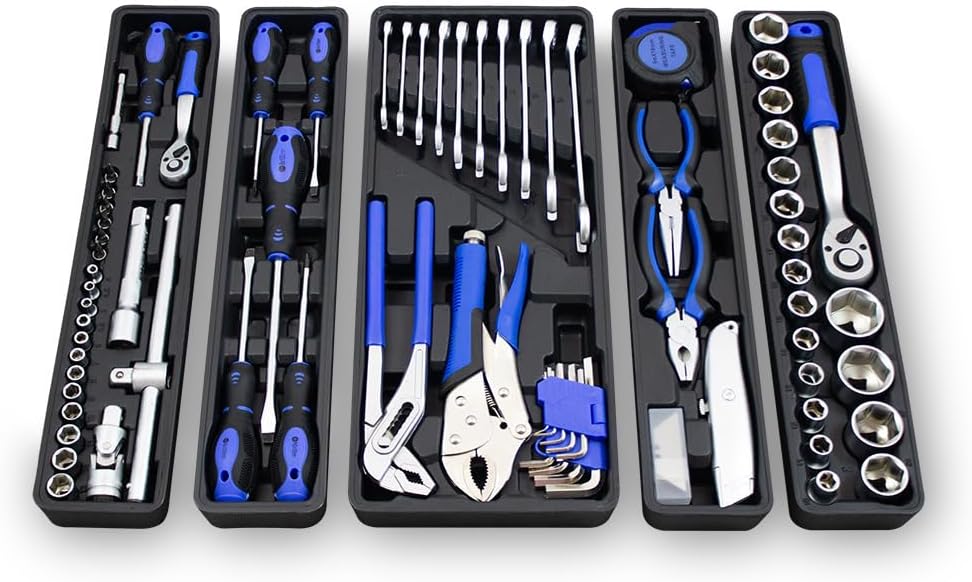 🔥 Angebote & Aktionen – Bituxx Metal Tool Box Hinged with Handles 85-Piece Tool Set – Bild 6