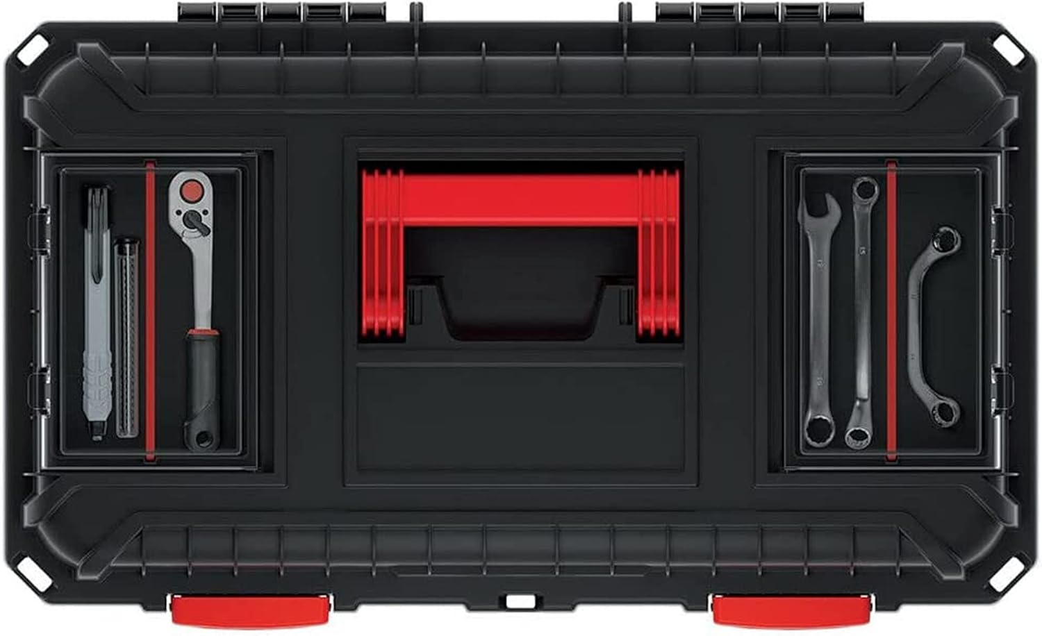 🔥 Angebote & Aktionen – Kistenberg Tool Box Tool Box Workshop Box with Organiser in Lid 1 x Carrier Plastic Handle Load Capacity up to 25 kg Dimensions 585 x 360 x 337 mm – Bild 3