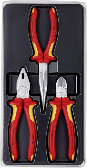 ⚡ Elektro & Technik – Knipex Electrical package with three VDE approved pliers, 00 20 12, multicolour, 00 20 12