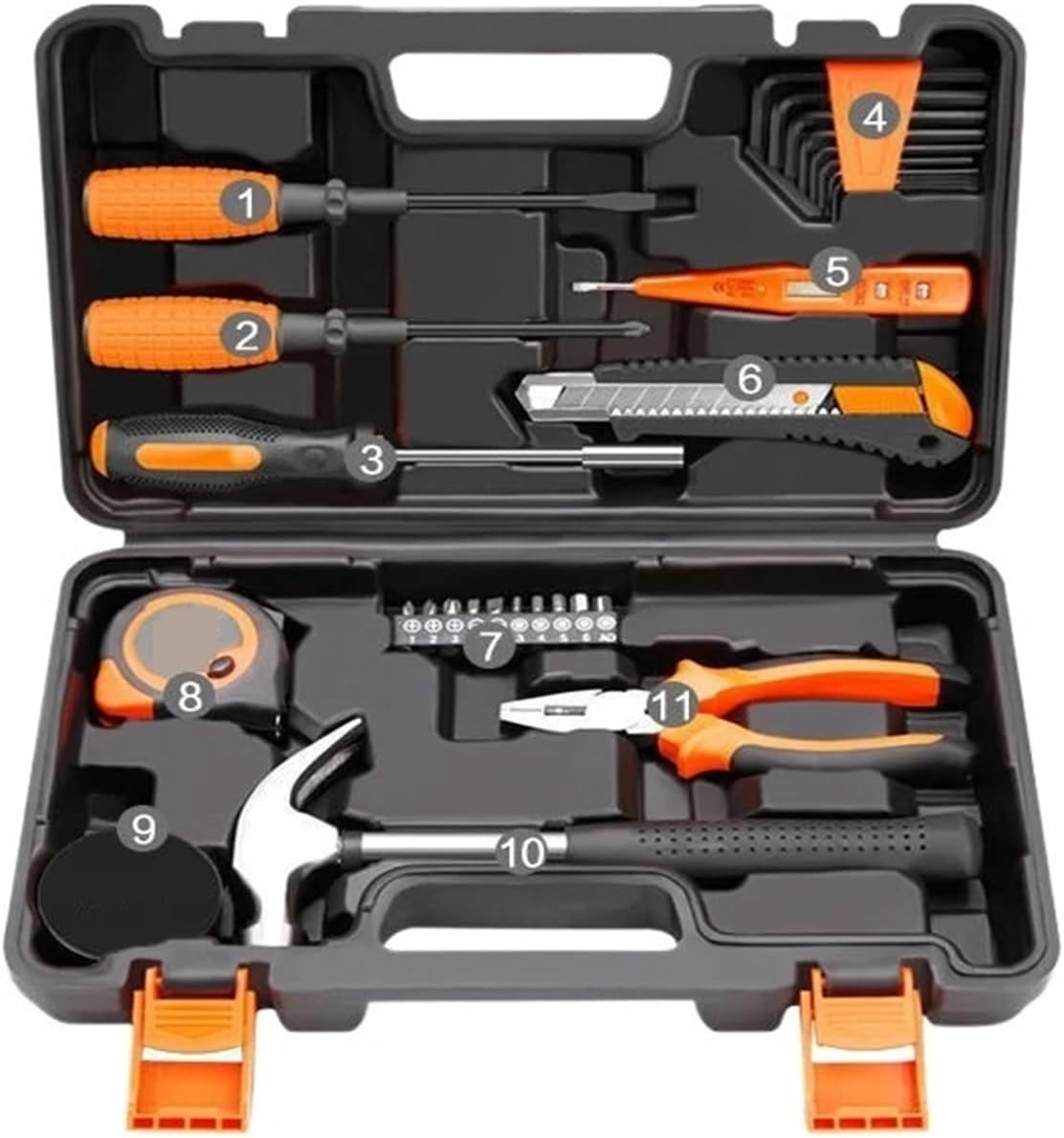 ⚡ Elektro & Technik – Werkzeugkoffer Hardware elektriker multifunktionale kombination täglichen haushalt toolbox set(Set of 27) – Bild 2