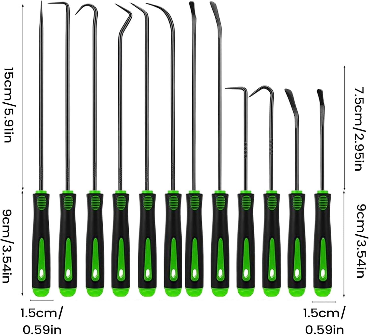 🚗 KFZ & Werkstatt – Pick Tool Set, Mechanic Precision Remover Tool, 12-Piece Car Hook and Pick Tool Set, for Vehicle, Car, Saloon, Scooter, SUV, Model Making, Furniture, Workshop, Garage – Bild 6