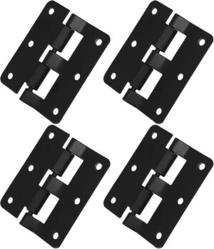 ⚒️ Bau & Montage – jojofuny 4-teiliges abnehmbares Metallscharnier-Set für Flightcase, kleine stabile Tragfähigkeit, Holzkistenscharnier, einfache Montage, vielseitig einsetzbar für Werkzeugkasten, Road-Case und