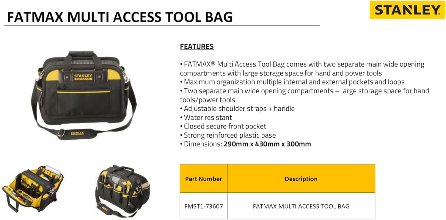 ⚒️ Bau & Montage – STANLEY Werkzeugtasche FMST1-73607 – Bild 6