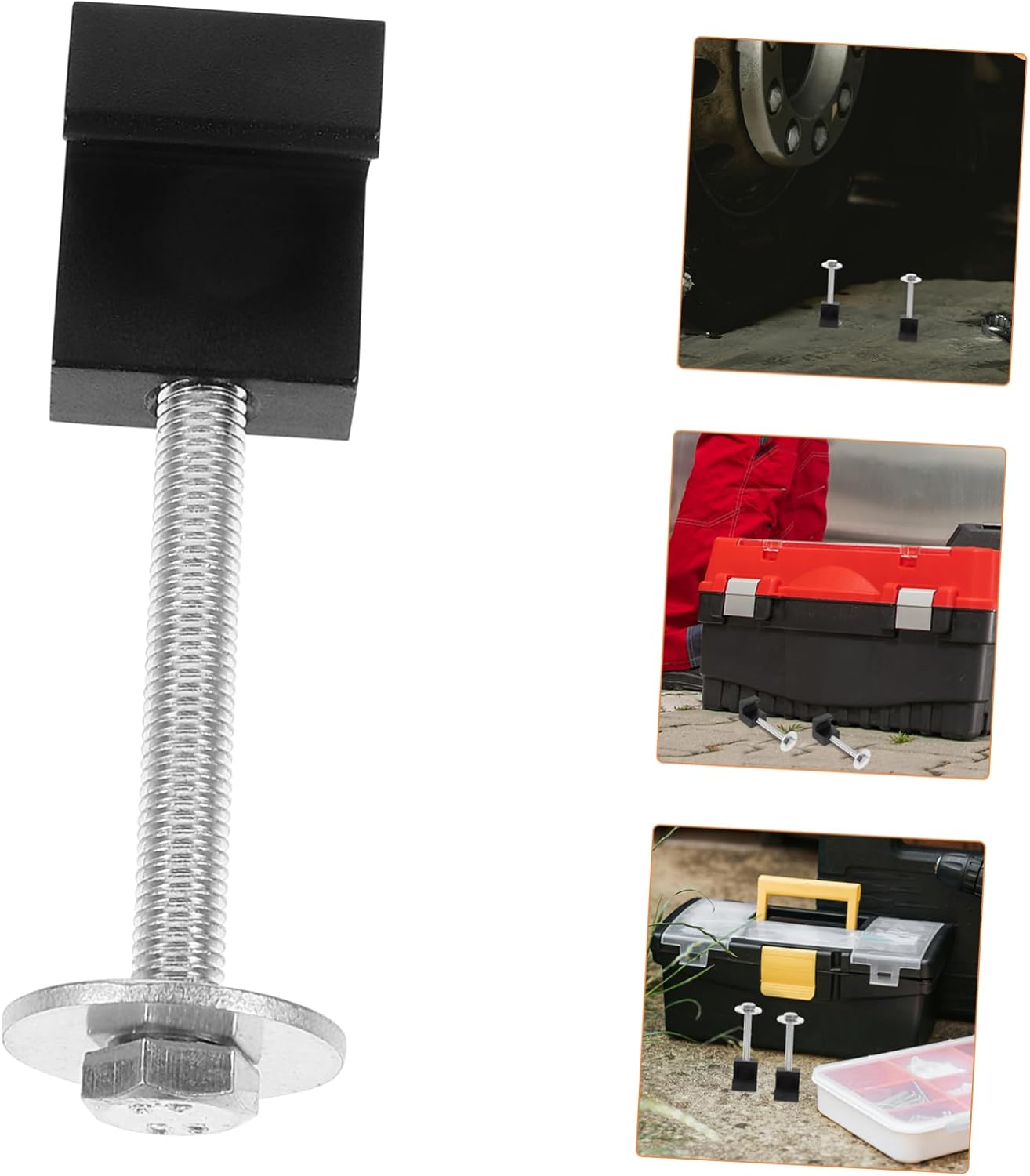 ⚒️ Bau & Montage – SOLUSTRE LKW-Werkzeugkasten-Montagesatz mit Traktionsbrettklemmen, Pickup-Werkzeugkasten-Zurrgurte, J-Hakenklemmen, Aluminiumlegierung, Schwarz – Bild 6