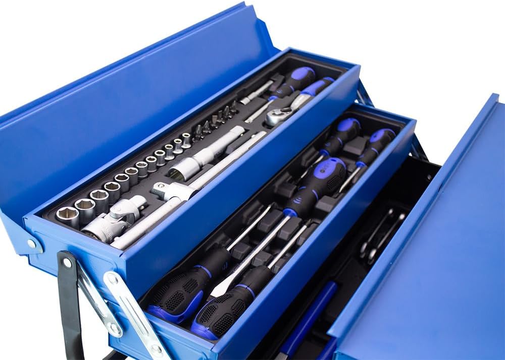 🔥 Angebote & Aktionen – Bituxx Metal Tool Box Hinged with Handles 85-Piece Tool Set – Bild 4