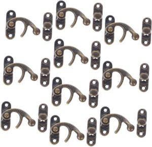 ⚒️ Bau & Montage – OSALADI 10 Stück Teiliges Metall-vintage-verriegelung Rechte Schwingarm-klapphaspe Robuste Eisenbox-verschlüsse für Schmuckkästchen Werkzeugkoffer Möbel mit Verdeckter Montage