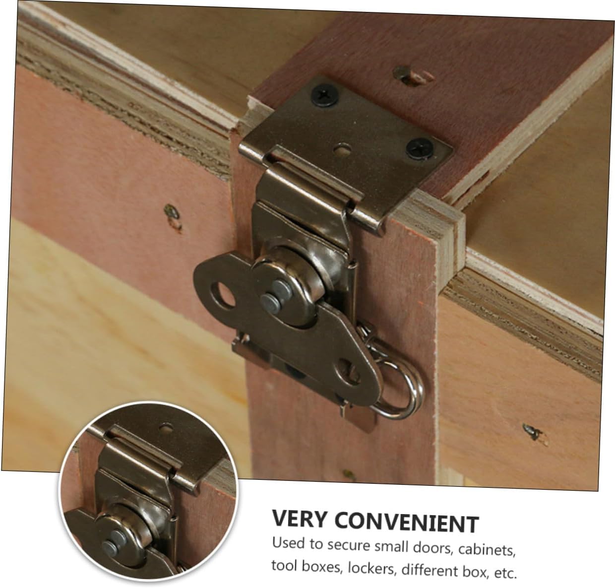 ⚒️ Bau & Montage – Kistenverschluss mit Federmechanik Langlebiger Stahl Latch Clip für Holzkisten Werkzeugkoffer Aufbewahrungsboxen Einfache Montage Robust und Sicher für Möbel und Transportkoffer – Bild 9