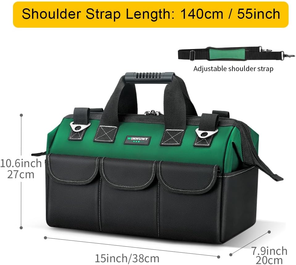 ⚡ Elektro & Technik – Werkzeugtasche, 15-Zoll-Werkzeugtaschen-Organizer, Werkzeug-Aufbewahrungstasche mit breiter Öffnung, aus 1680D-Polyester, mit 14 Multi-Taschen (15 Zoll) – Bild 2