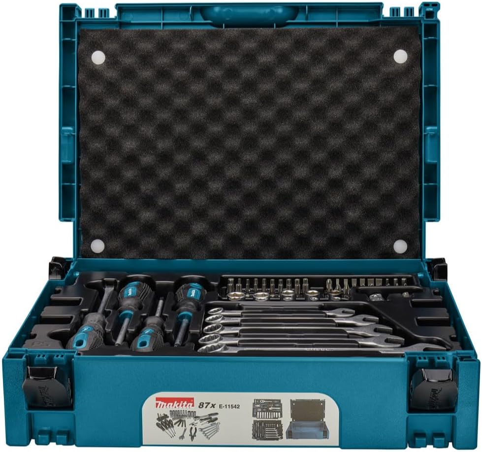 🔥 Angebote & Aktionen – Makita E-11542 Tool Set 87 Pieces in Makpac Size 1 for Mechanics, Hand Tools, Screwdrivers, Spanners, Bits, Sockets, Ratchet