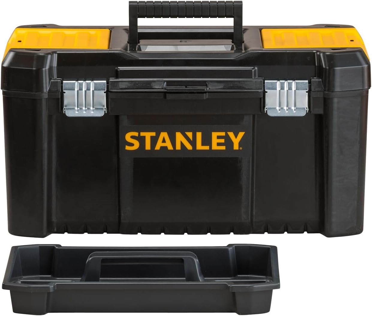 ⚒️ Bau & Montage – Stanley STST1-75521 Essential 19-Zoll-Werkzeugkasten mit Metallverschlüssen, Schwarz/Gelb, Zoll – Bild 2