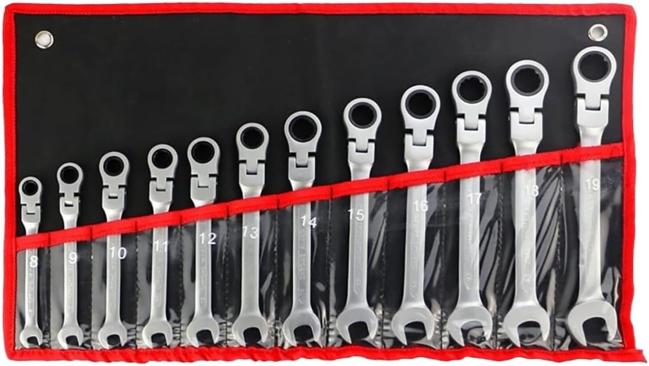 🚗 KFZ & Werkstatt – Car Tool 12 Piece Spanner for Multifunctional Ratchet Wrench Sets, Car Repair Tools Tool Box